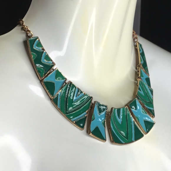 Rare vintage retro enamel jewellery - Picture 4 of 8